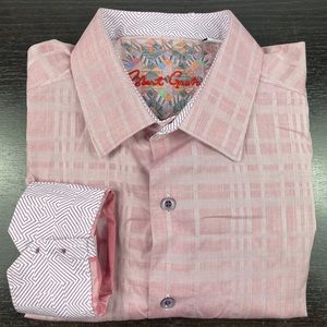 Robert Graham XL pink geometric button up shirt